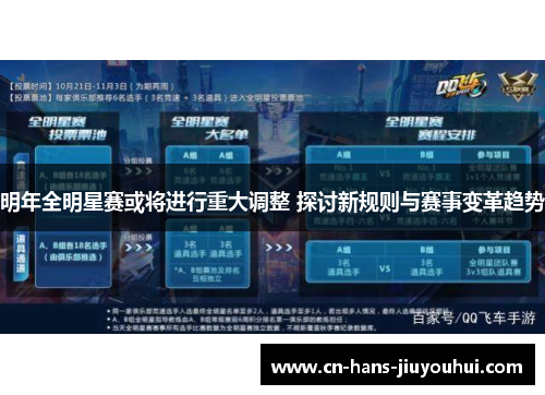 明年全明星赛或将进行重大调整 探讨新规则与赛事变革趋势