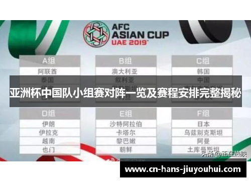 亚洲杯中国队小组赛对阵一览及赛程安排完整揭秘 亚洲杯中国队小组赛对阵一览及赛程安排完整揭秘